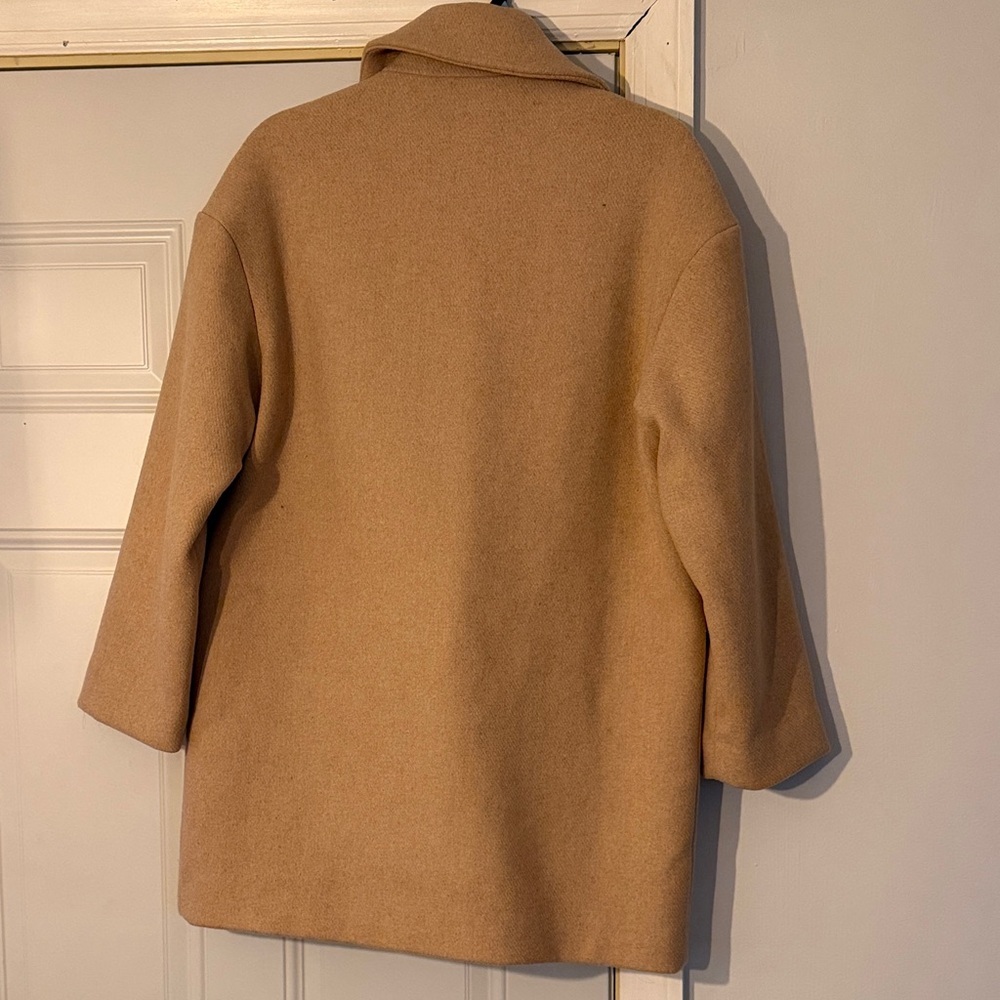 Abercrombie & Fitch Tan Double-Breasted Wool Blend Pea Coat - size XSP - Picture 3 of 5